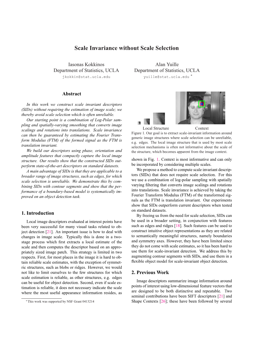 Scale Invariance Without Scale Selection