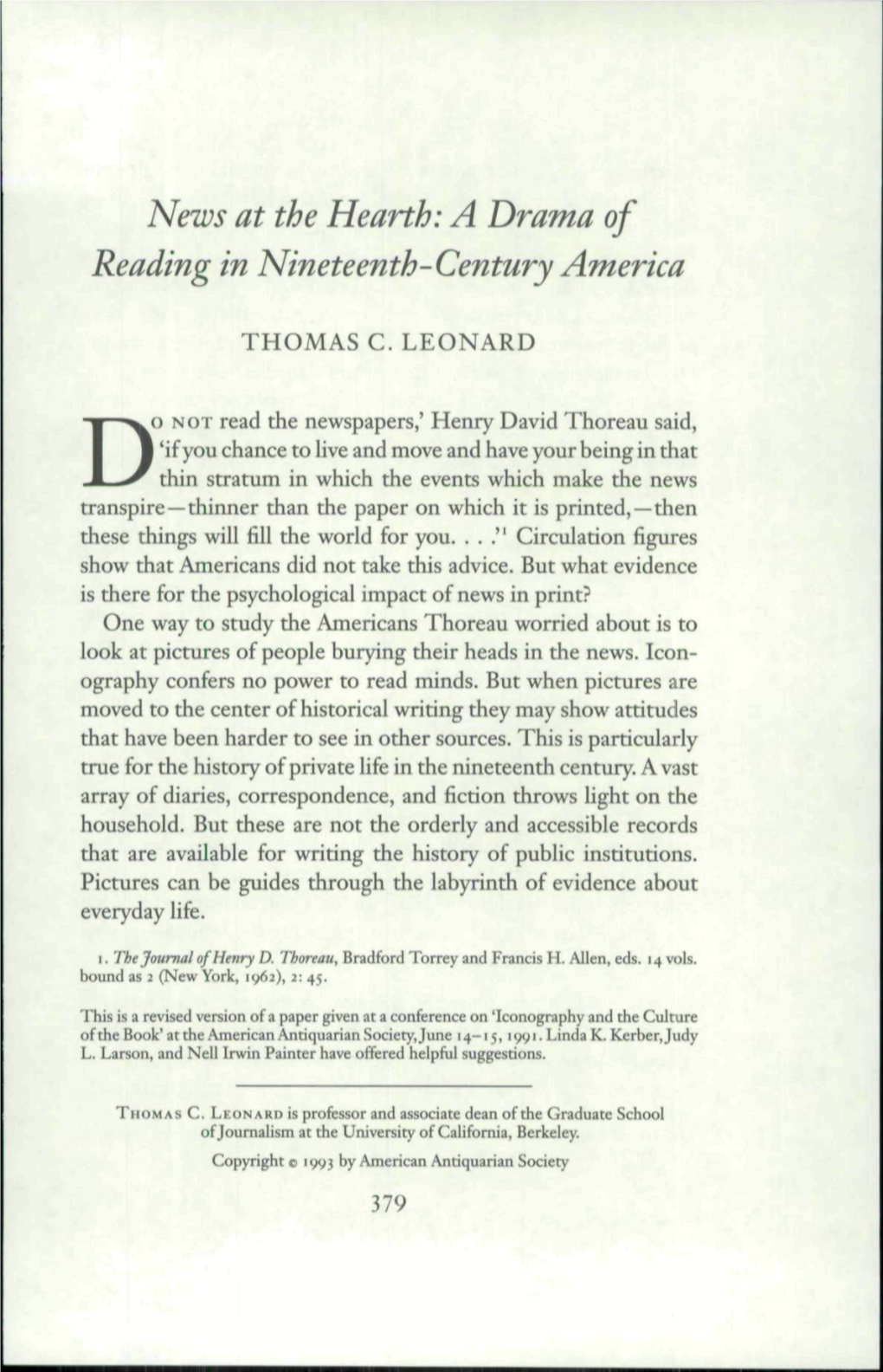 A Drama of Reading in Nineteenth-Century America