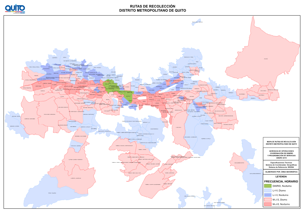 Rutas De Recolección Distrito Metropolitano De Quito