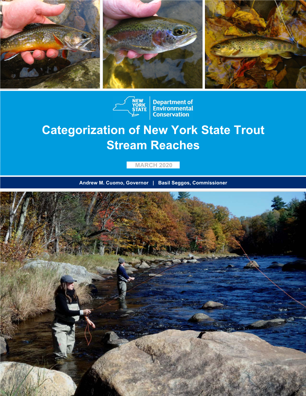 Categorization of New York State Trout Stream Reaches