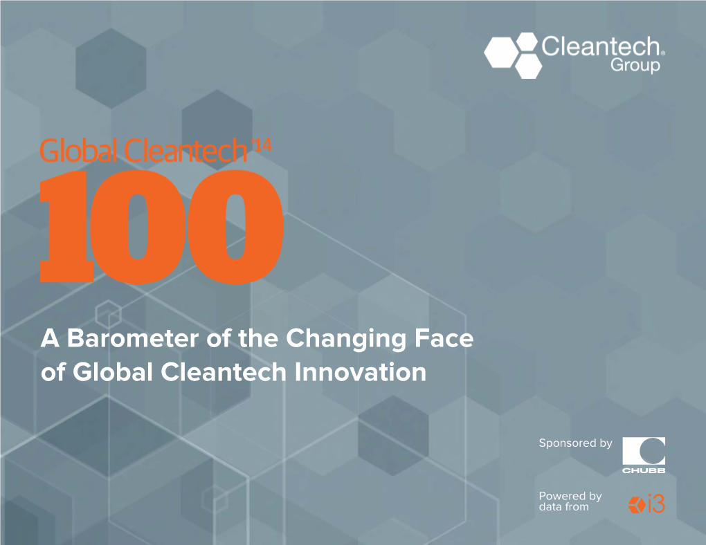 A Barometer of the Changing Face of Global Cleantech Innovation