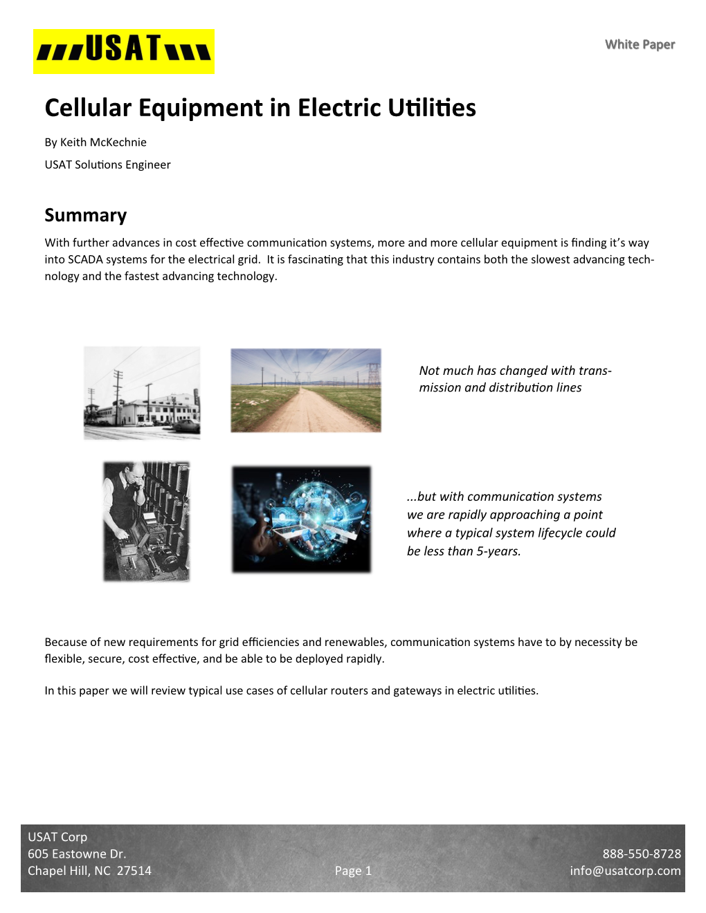 Cellular Equipment in Electric Utilities