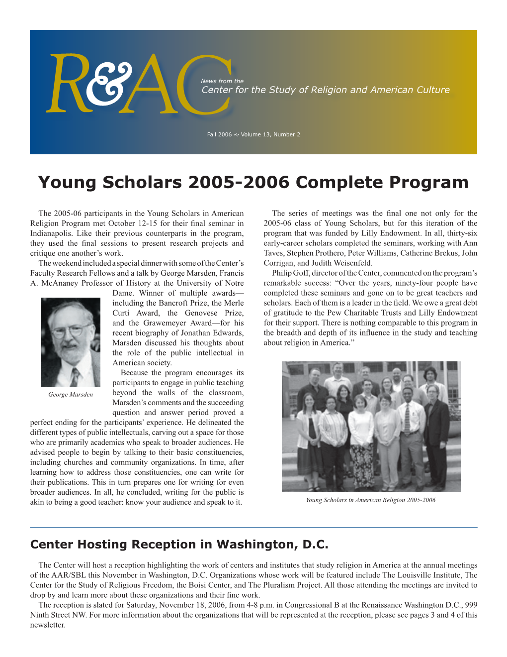 Young Scholars 2005-2006 Complete Program