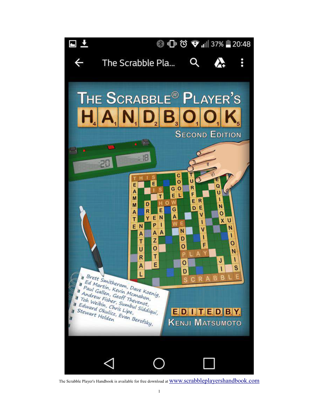 The Scrabble Player's Handbook Is Available for Free Download At