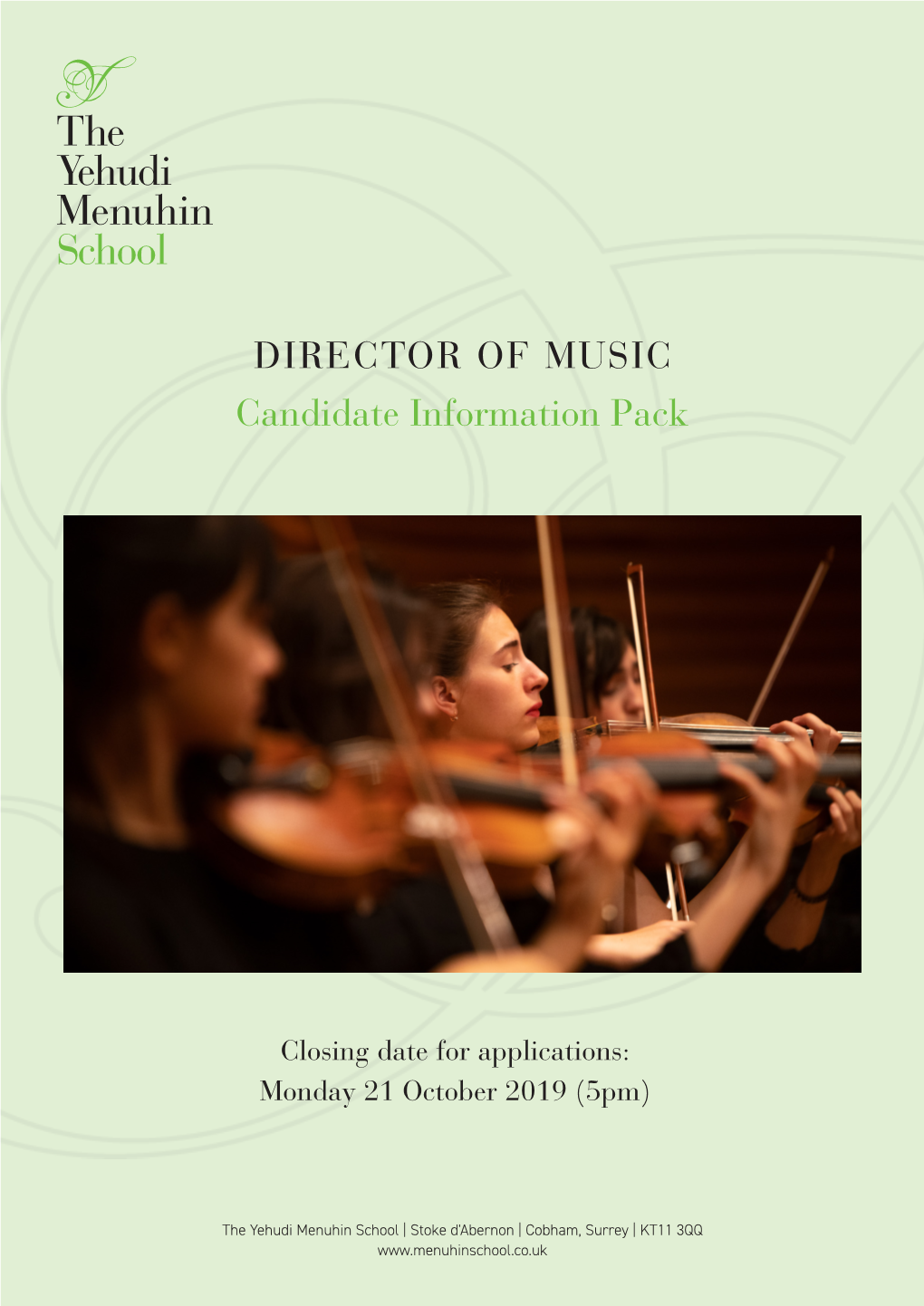 DIRECTOR of MUSIC Candidate Information Pack