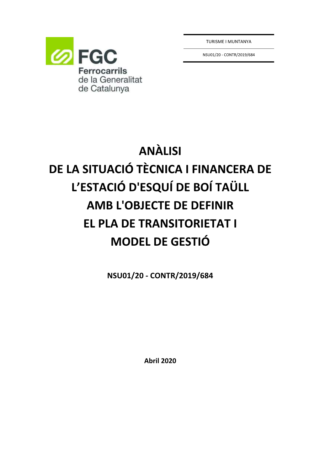 Anàlisi De La Situació Tècnica I Financera De L'estació D