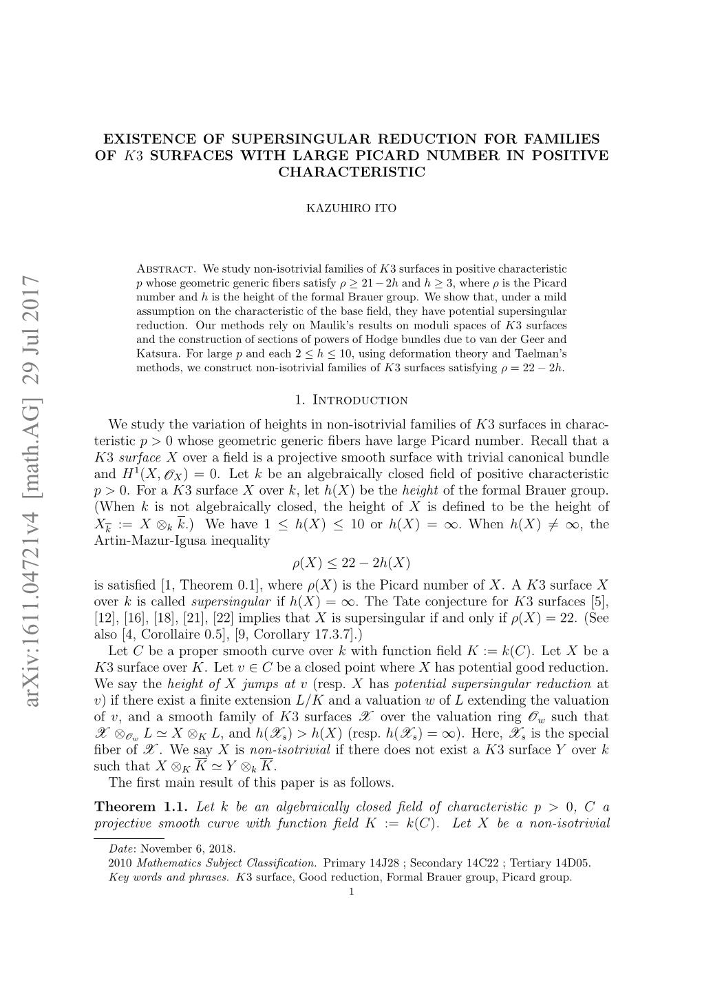 Existence of Supersingular Reduction for Families of K3 Surfaces with Large