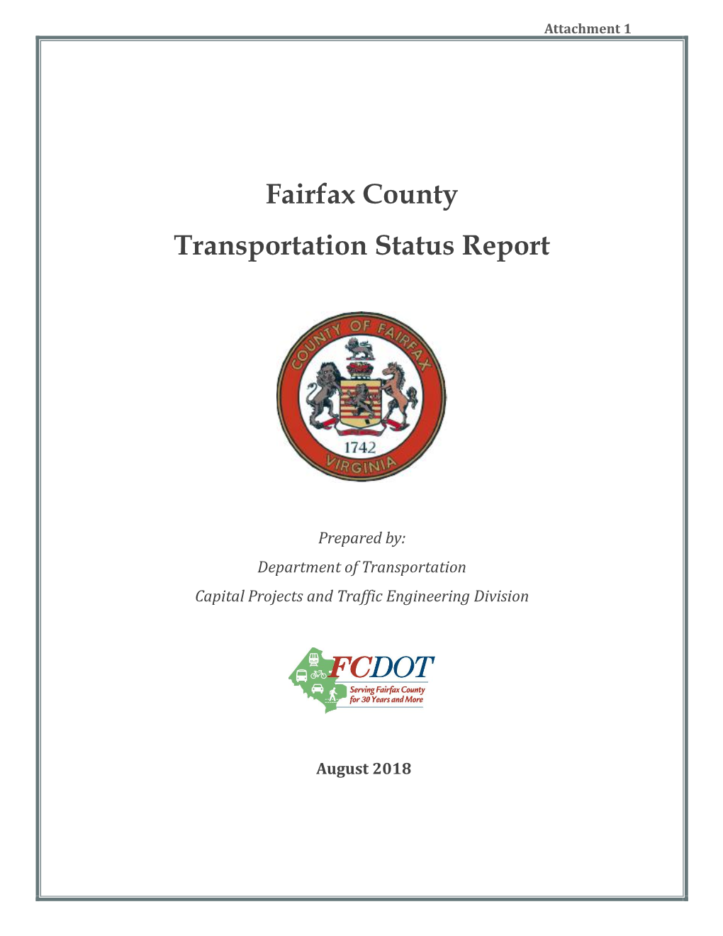 Fairfax County Transportation Status Report