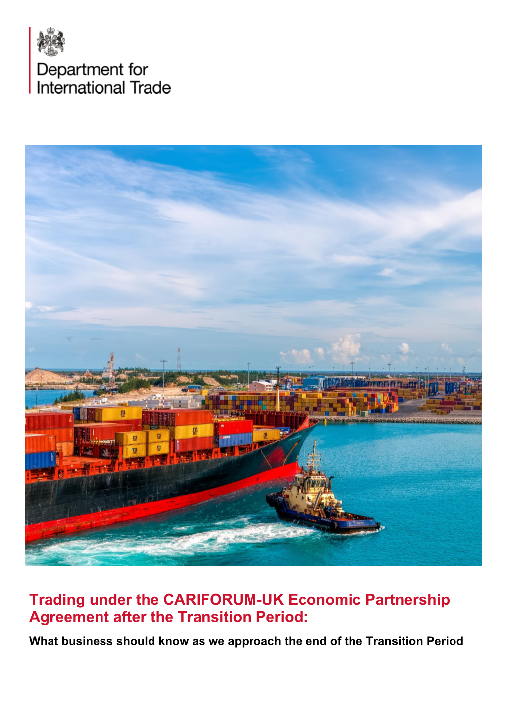 Trading Under the CARIFORUM-UK Economic Partnership Agreement After the Transition Period