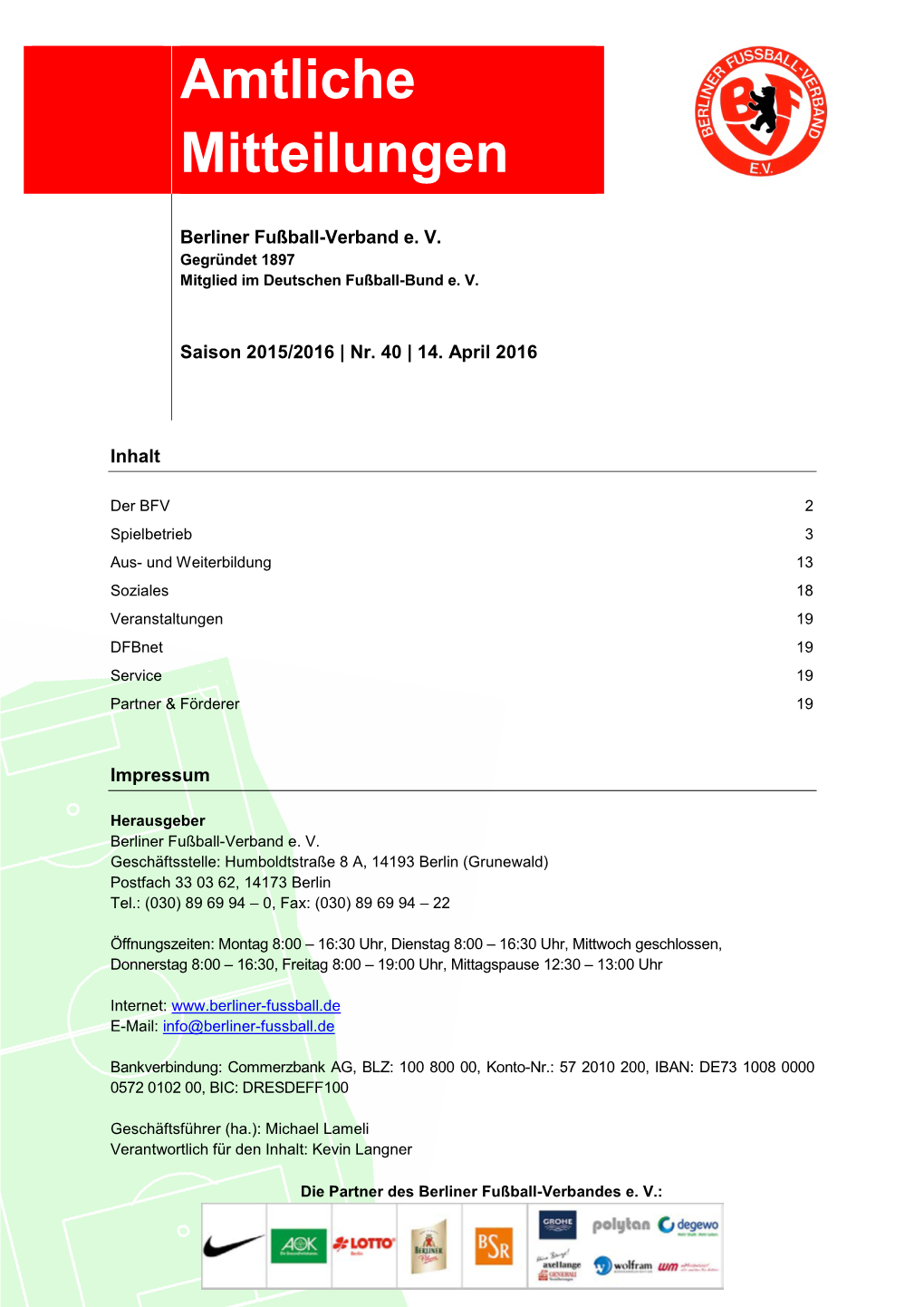 Amtliche Mitteilung Nr. 40 • 2015/2016 • 14