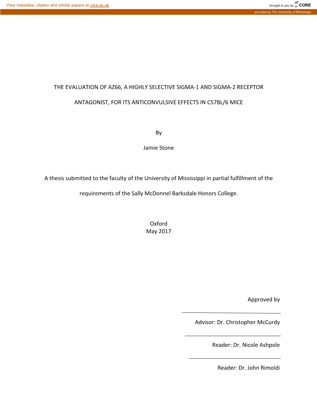 The Evaluation of Az66, a Highly Selective Sigma-1 and Sigma-2 Receptor Antagonist, for Its Anticonvulsive Effects in C57bl/6 M