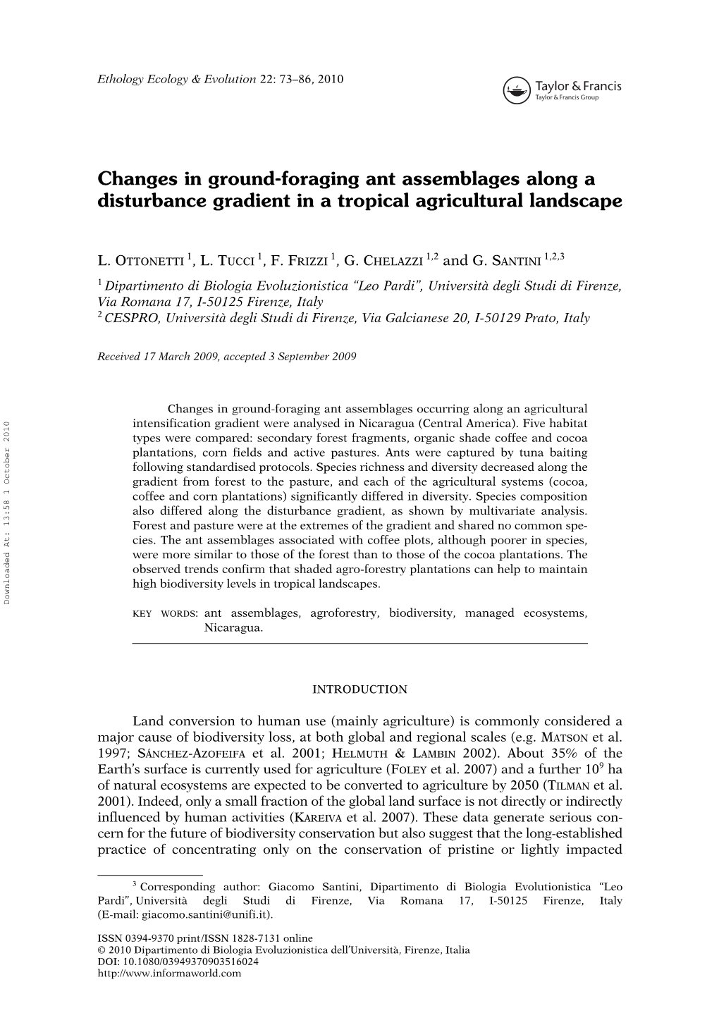 Changes in Ground-Foraging Ant Assemblages Along a Disturbance