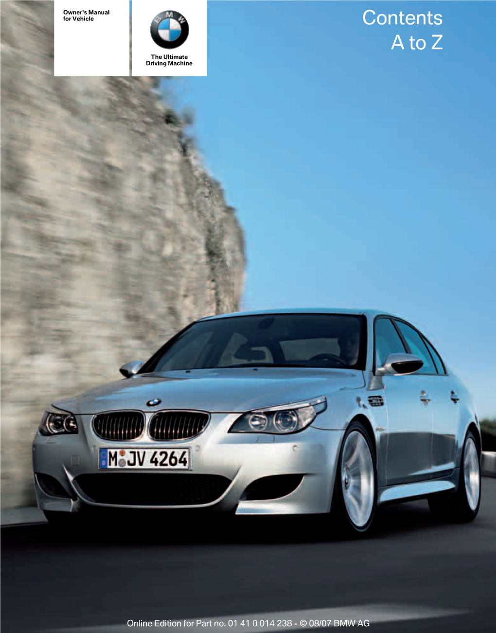 2008 M5 Owners Manual