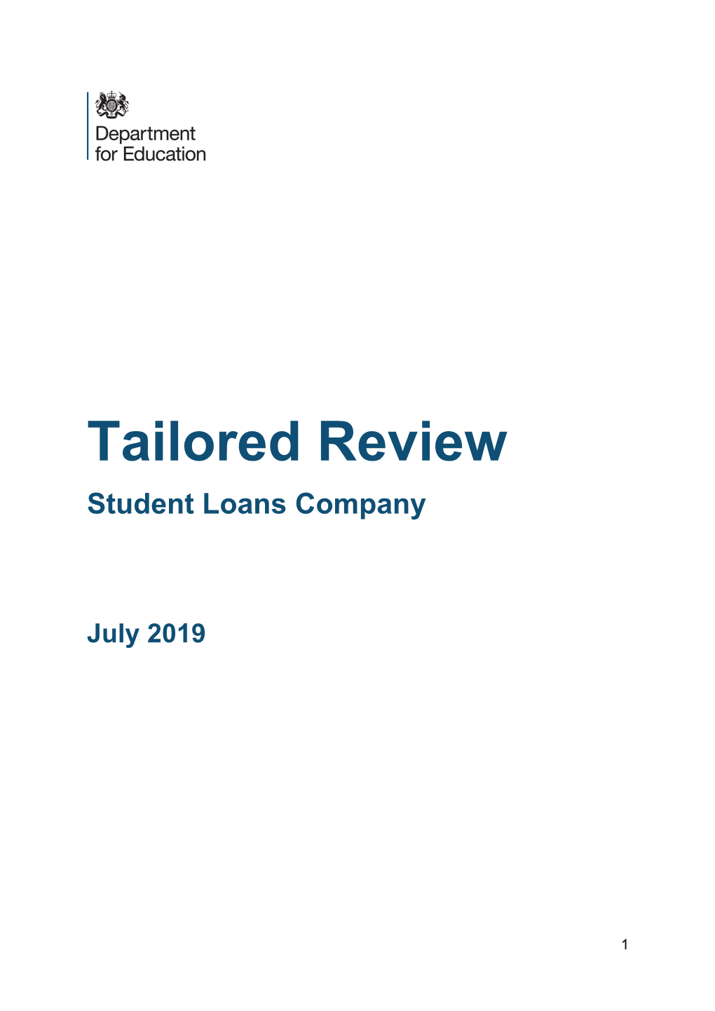 Tailored Review of the Student Loans Company
