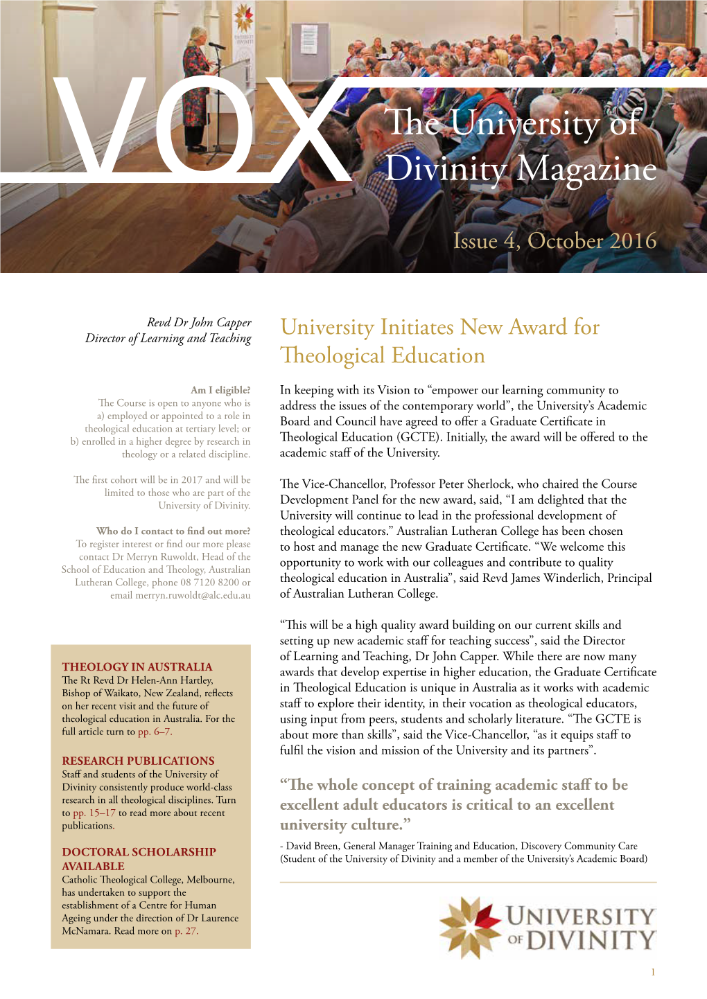 Vox Issue 4 – October 2016