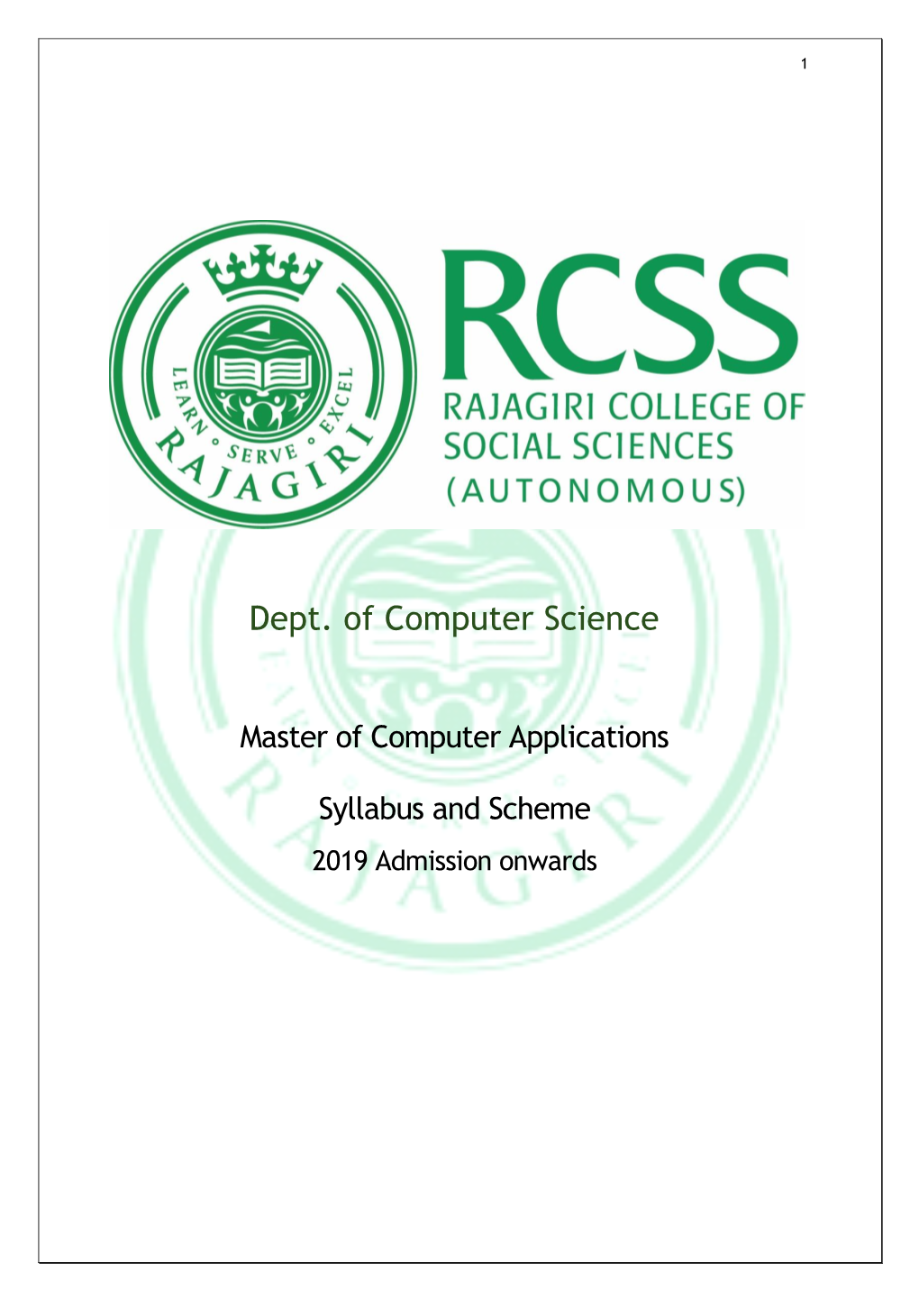 Dept. of Computer Science