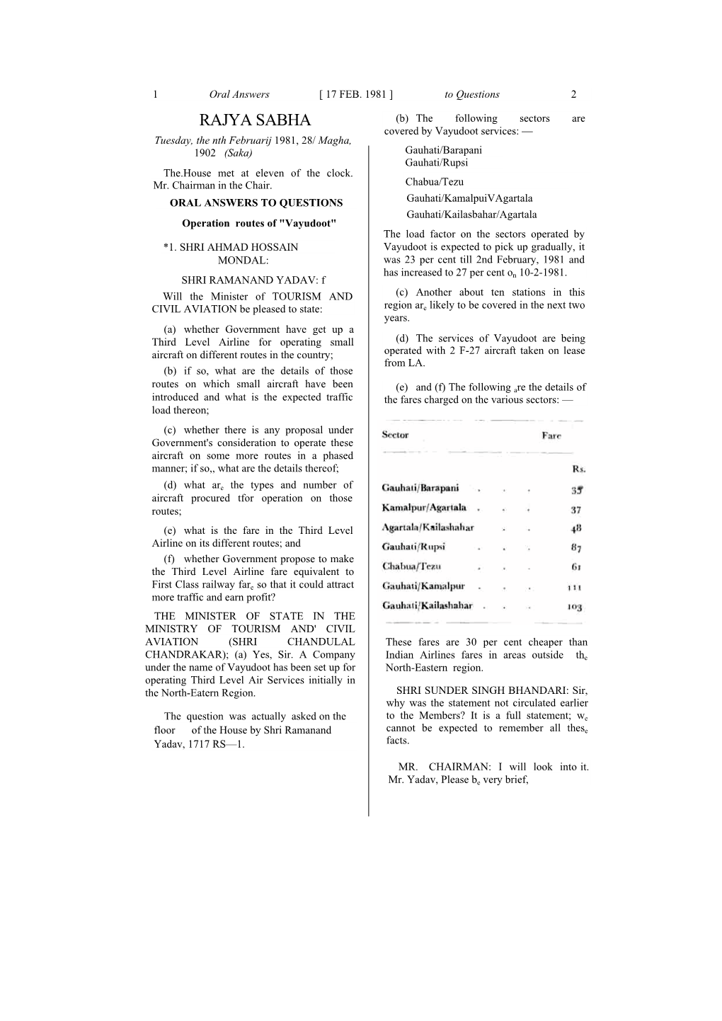 Parliamentary Debates