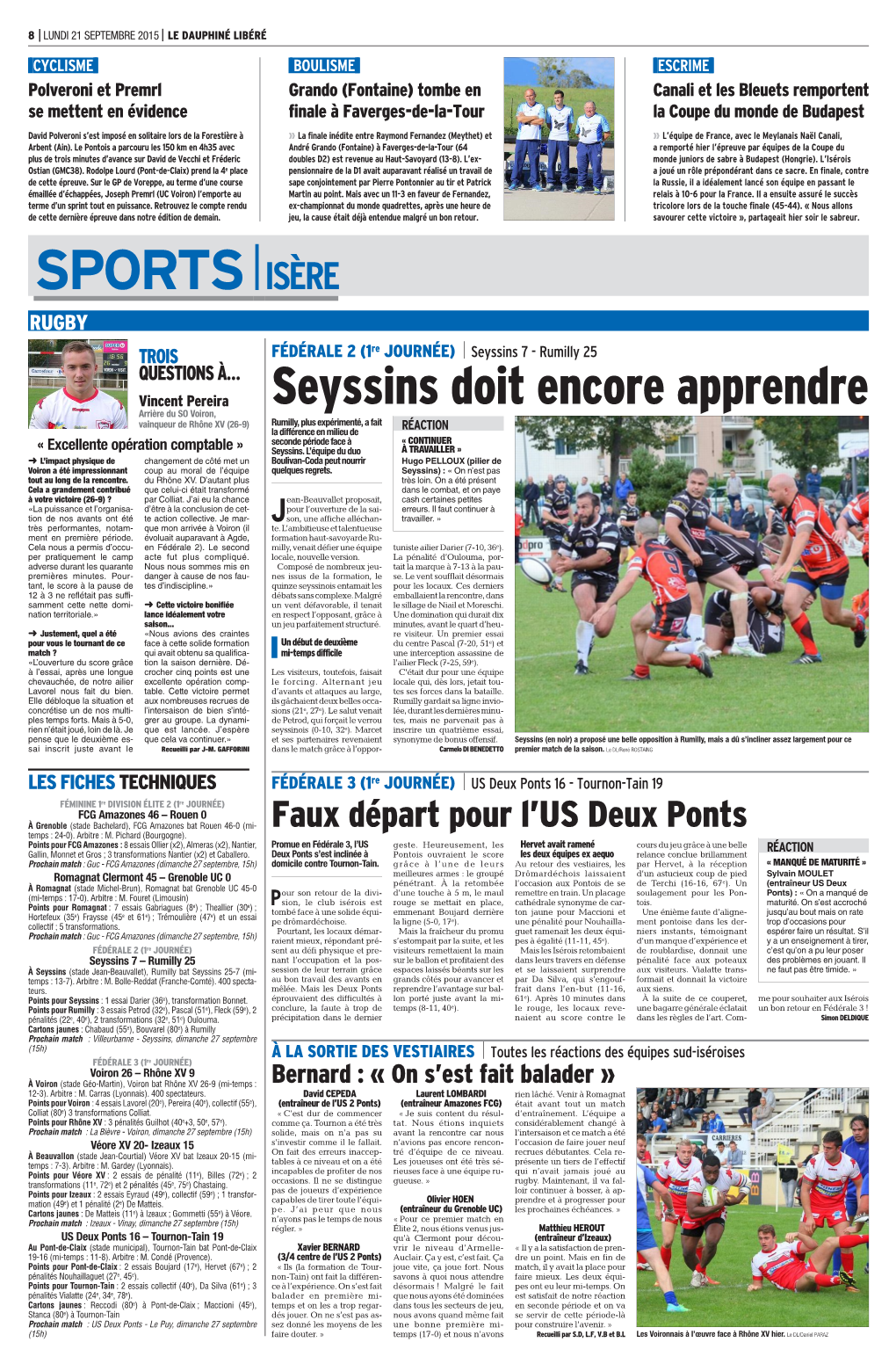 Sports|Isère
