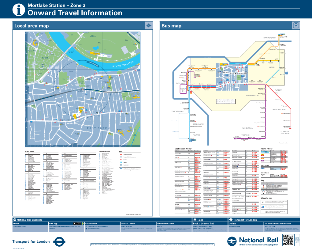 Buses from Mortlake and East Sheen