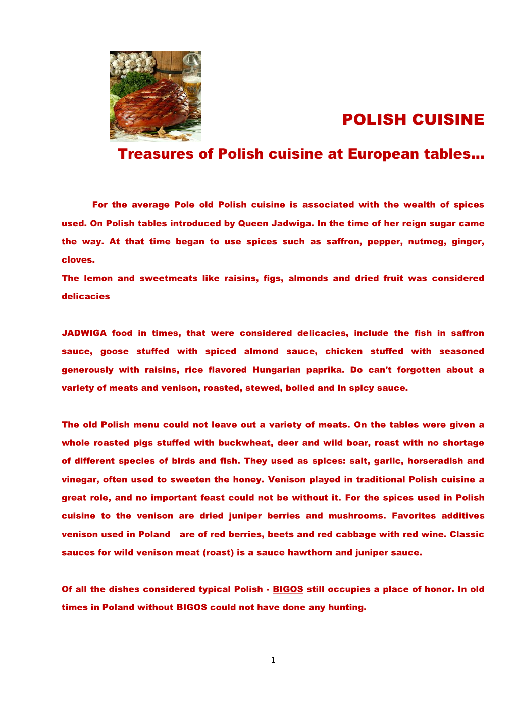 Polish Cuisine