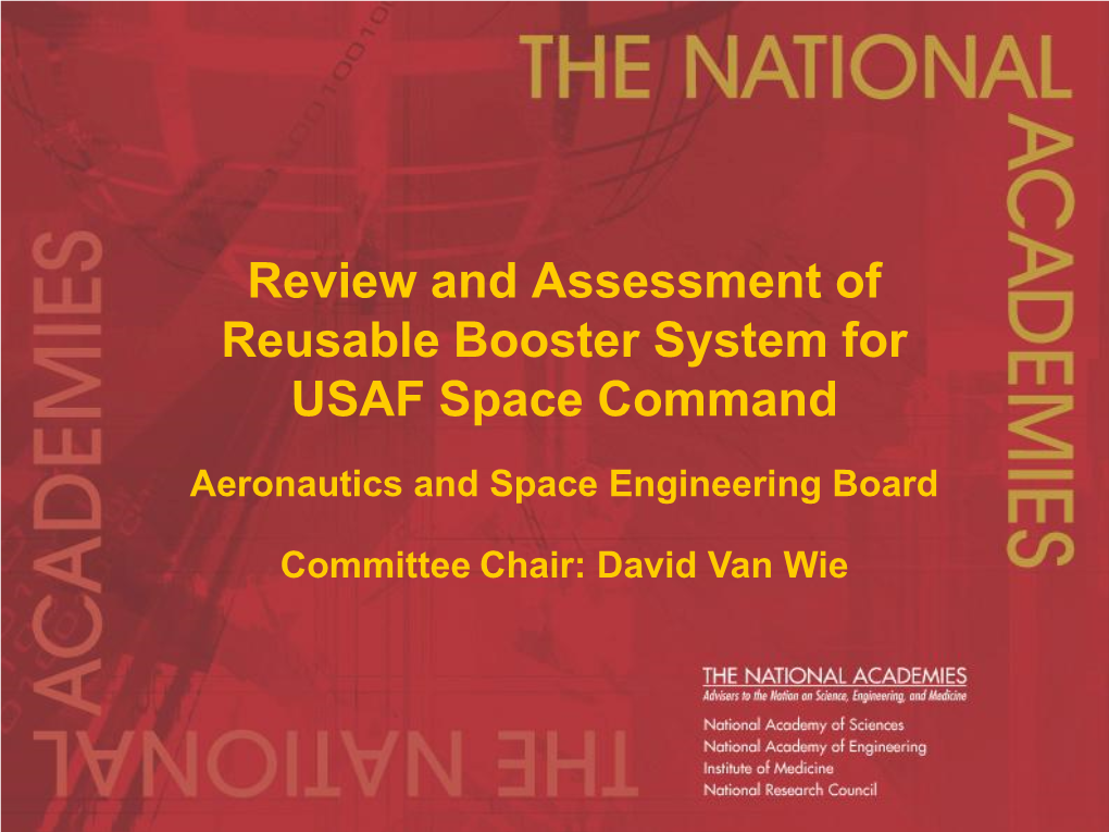 Review and Assessment of Reusable Booster System for USAF Space Command