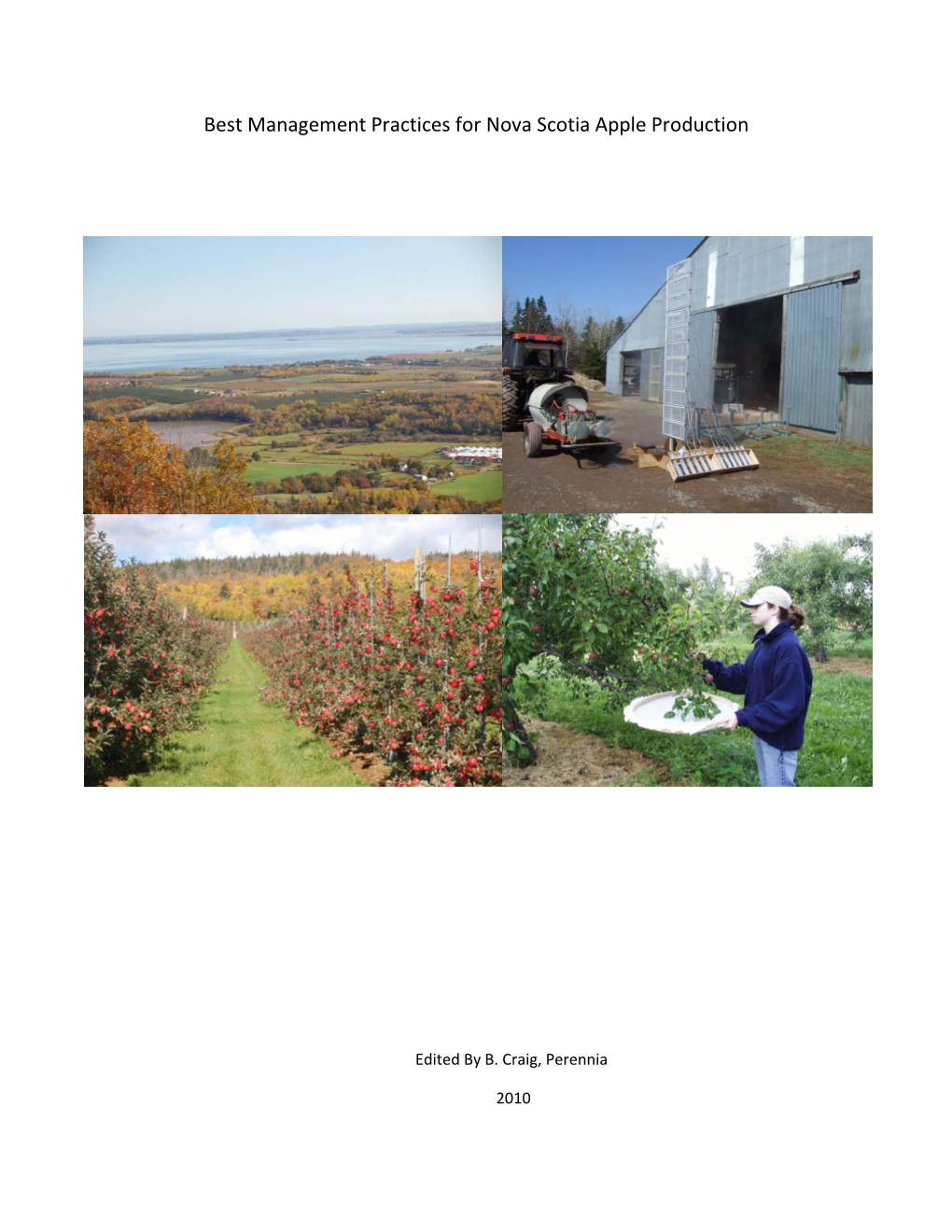 Best Management Practices for Nova Scotia Apple Production