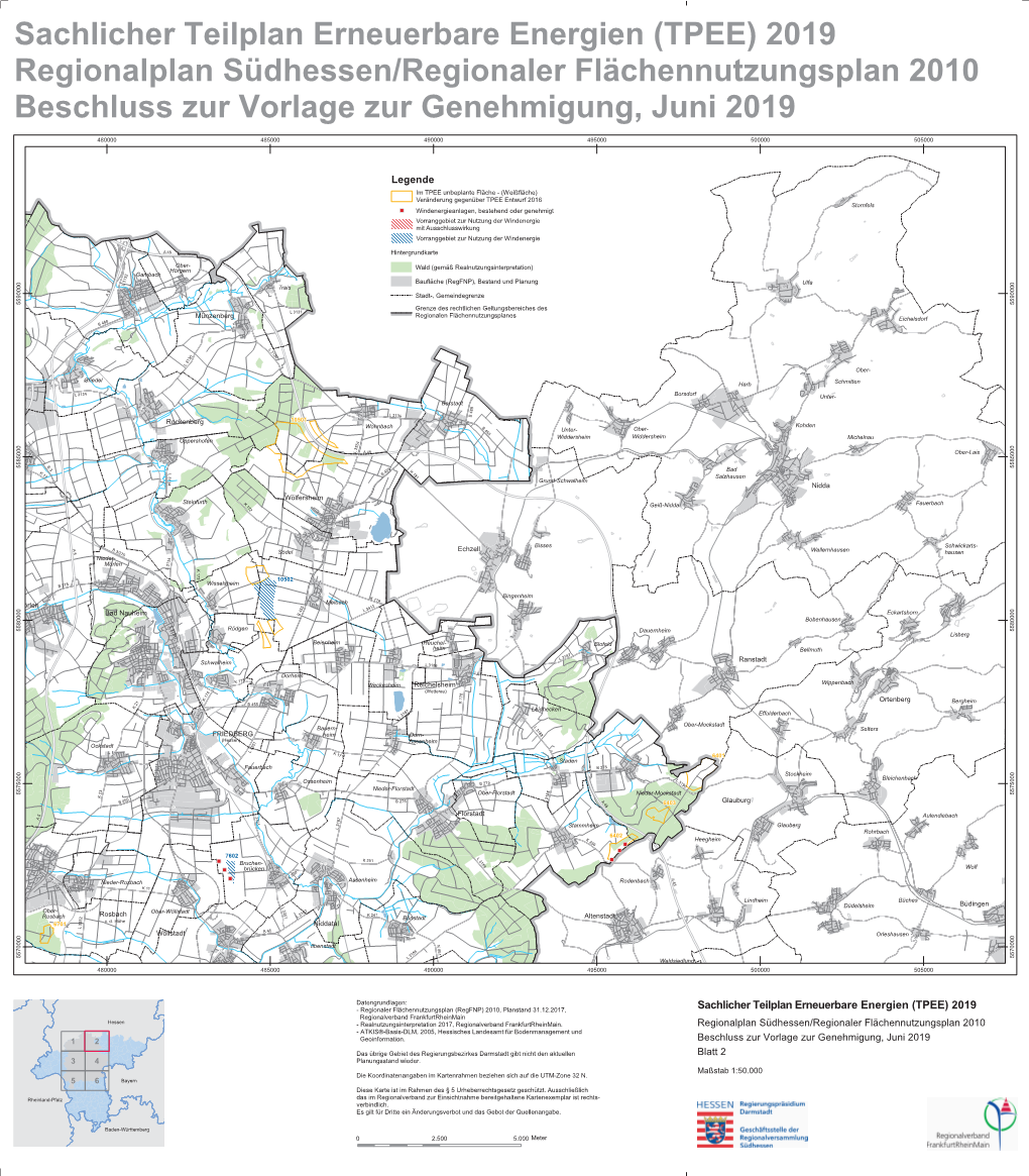 (TPEE) 2019 Regionalplan Südhessen/Regionaler Flächennutzungsplan 2010 Beschluss Zur Vorlage Zur Genehmigung, Juni 2019