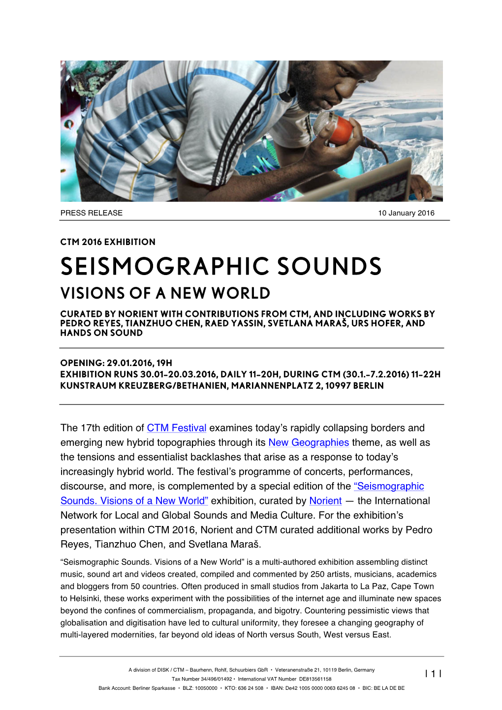 Seismographic Sounds Visions of a New World