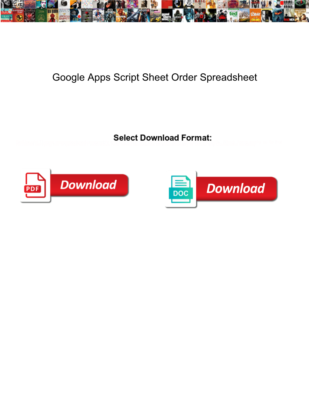 Google Apps Script Sheet Order Spreadsheet