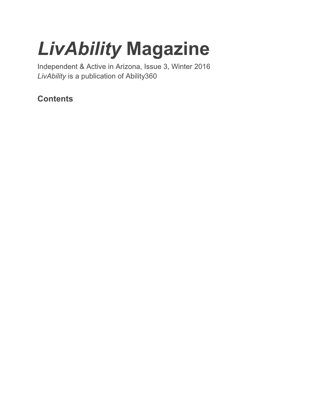 Livability Magazine