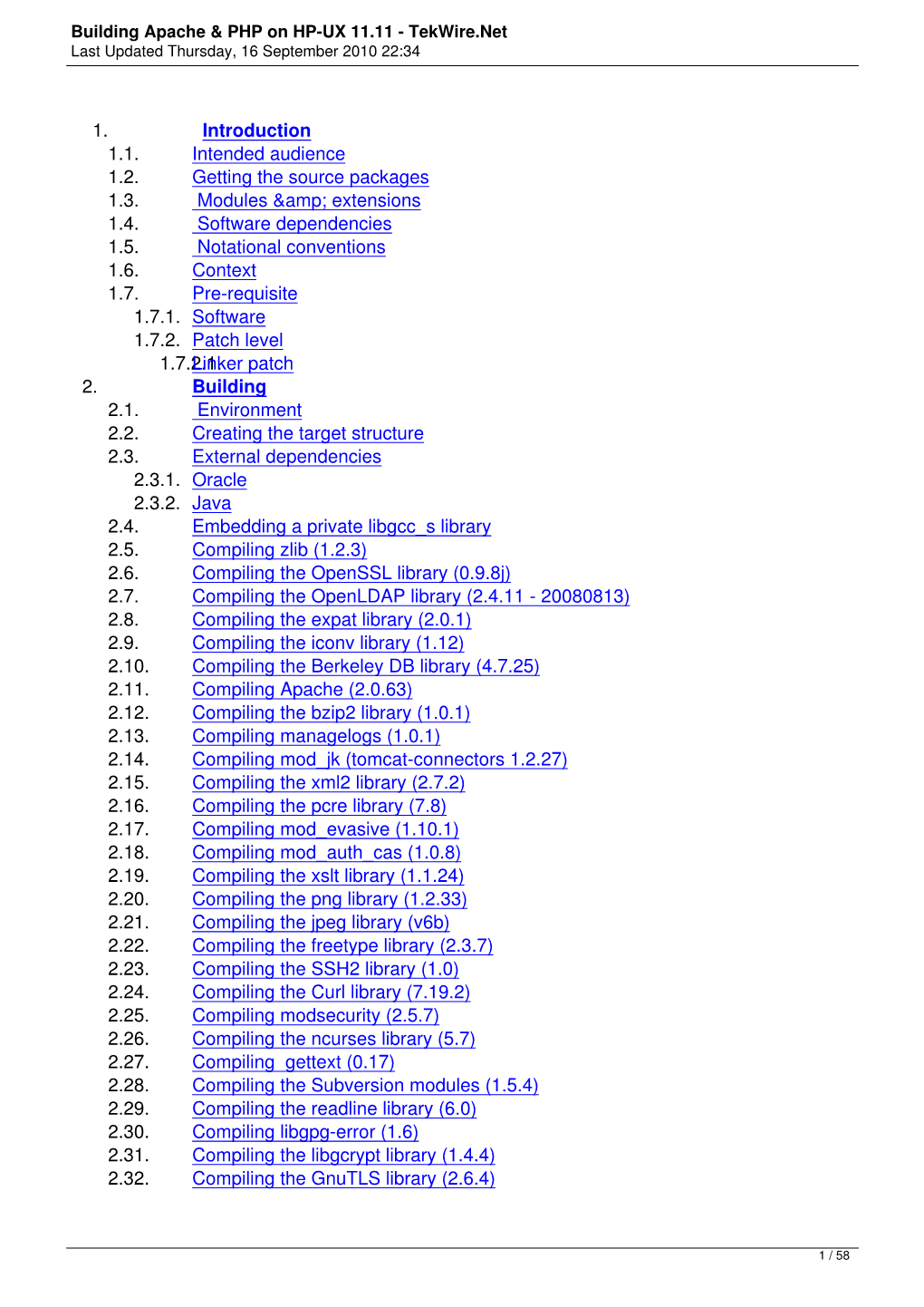 Building Apache & PHP on HP-UX 11.11