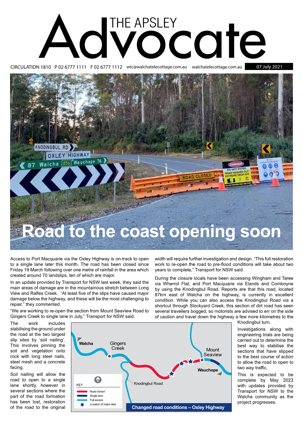 Road to the Coast Opening Soon