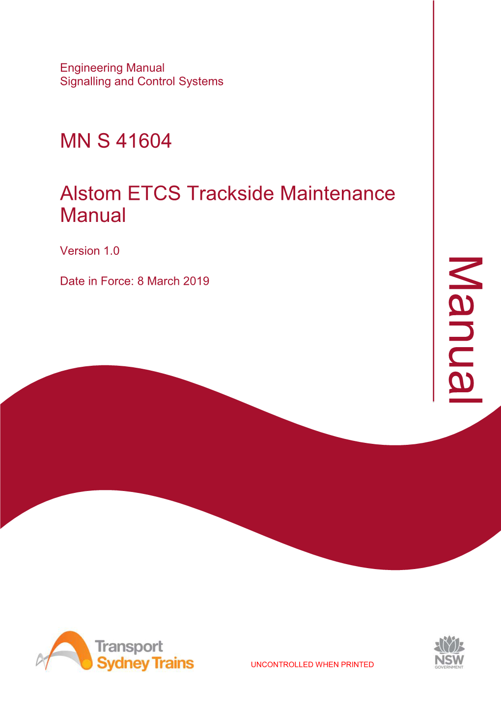 MN S 41604 V1.0 Alstom ETCS Trackside Maintenance Manual