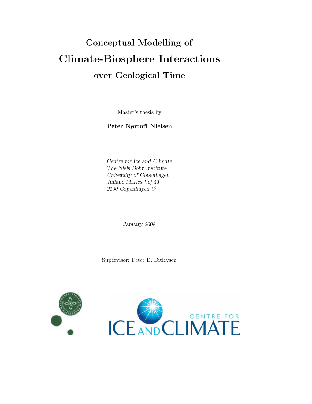 Climate-Biosphere Interactions Over Geological Time