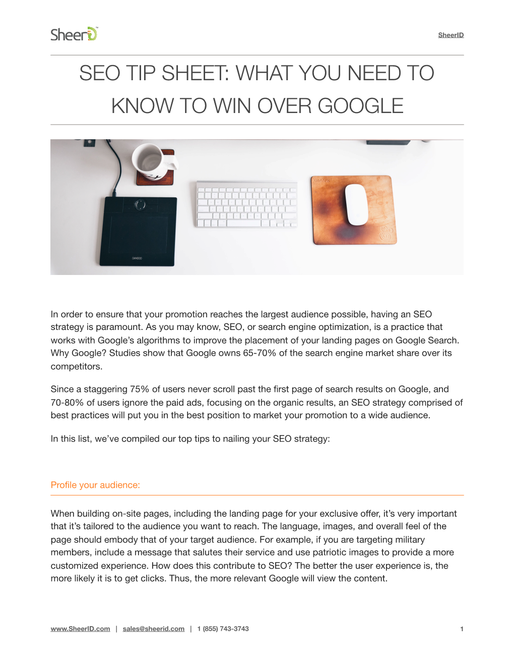 Seo Tip Sheet: What You Need to Know to Win Over Google