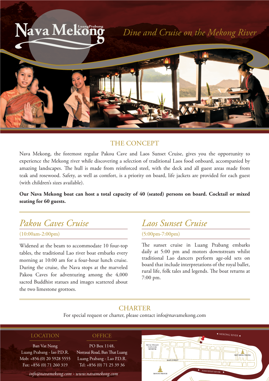 Pakou Caves Cruise Laos Sunset Cruise Dine and Cruise on the Mekong River