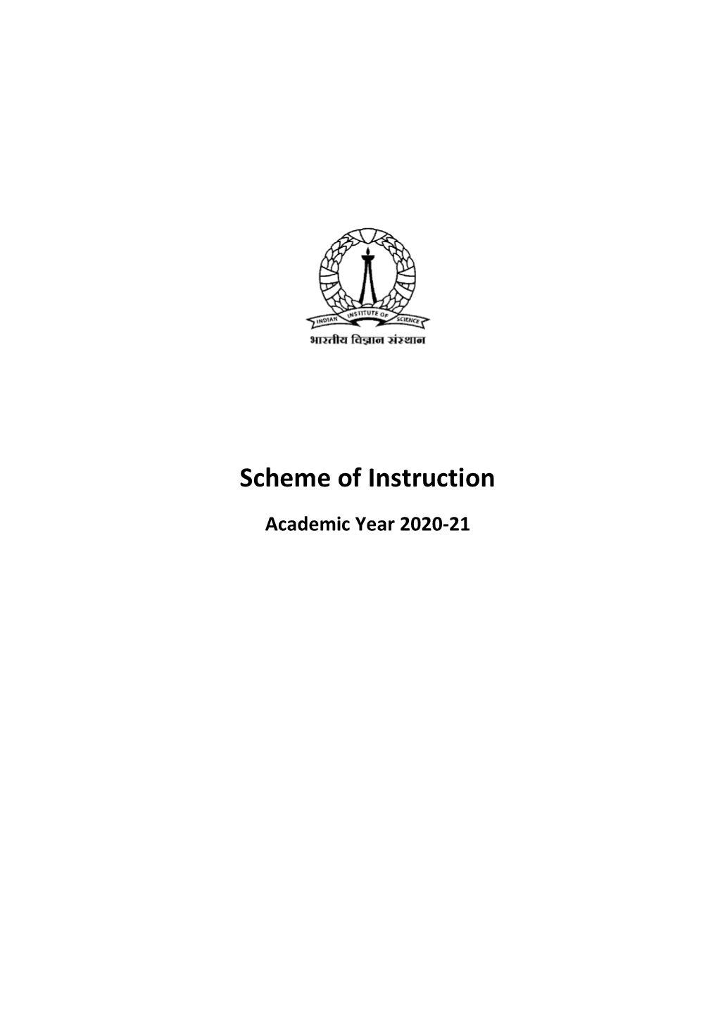 Scheme of Instruction for Academic Year 2020-21