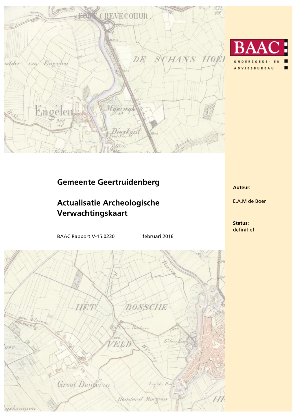 Gemeente Geertruidenberg Actualisatie Archeologische