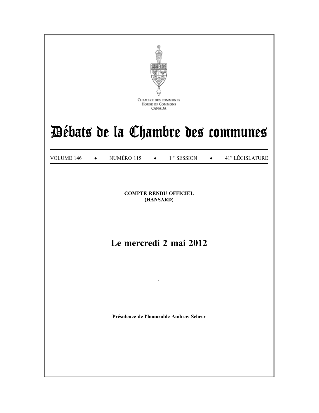 Débats De La Chambre Des Communes