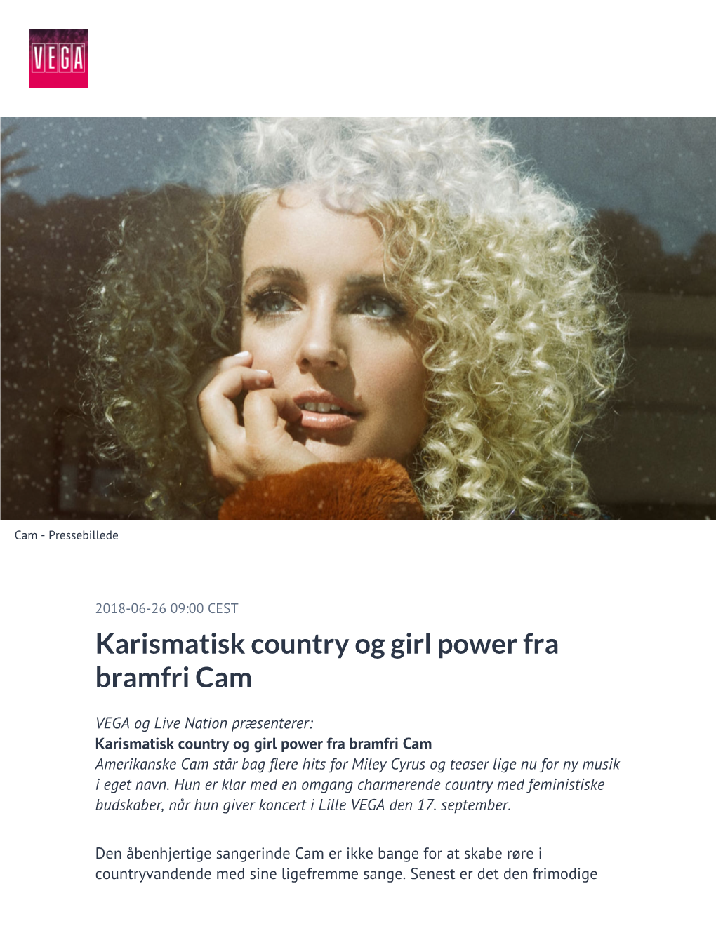 Karismatisk Country Og Girl Power Fra Bramfri Cam