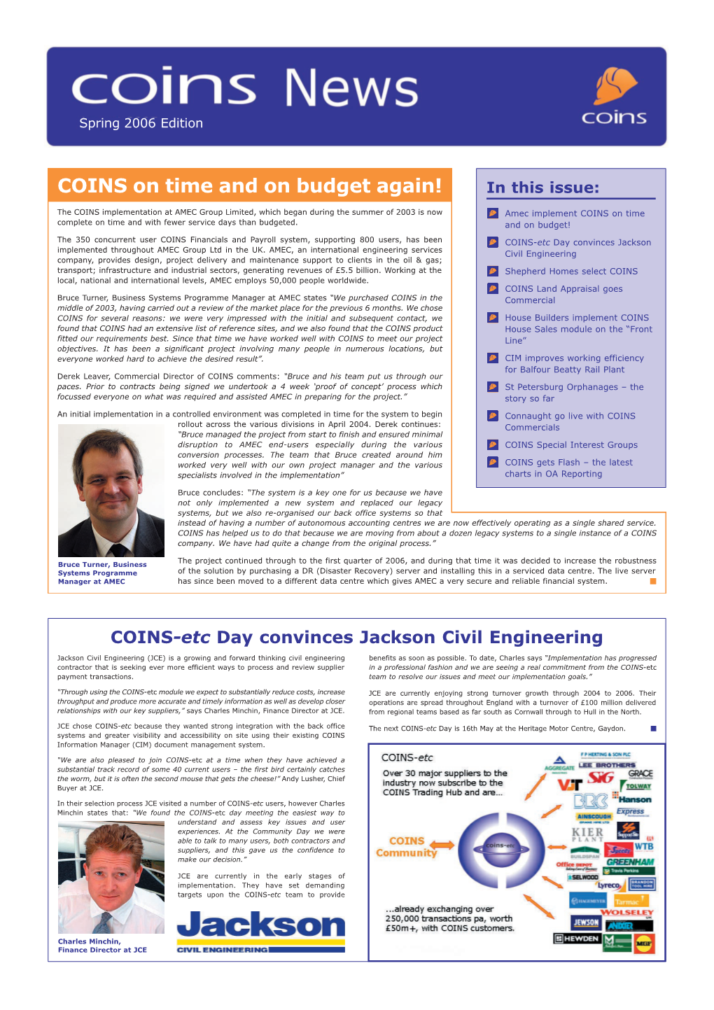 COINS Newsletter Spring 06