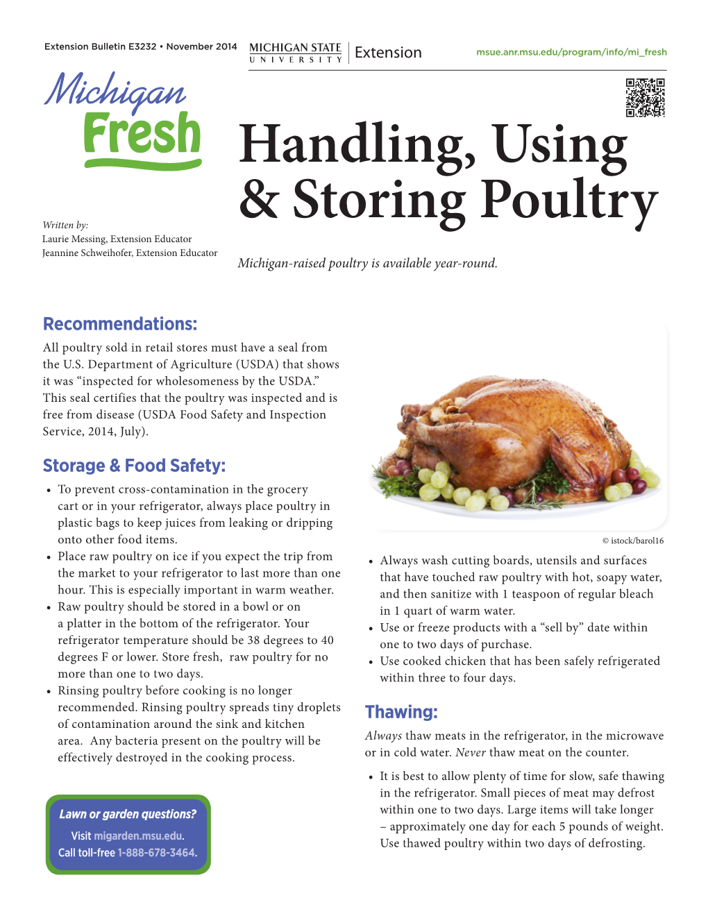 Handling, Using & Storing Poultry