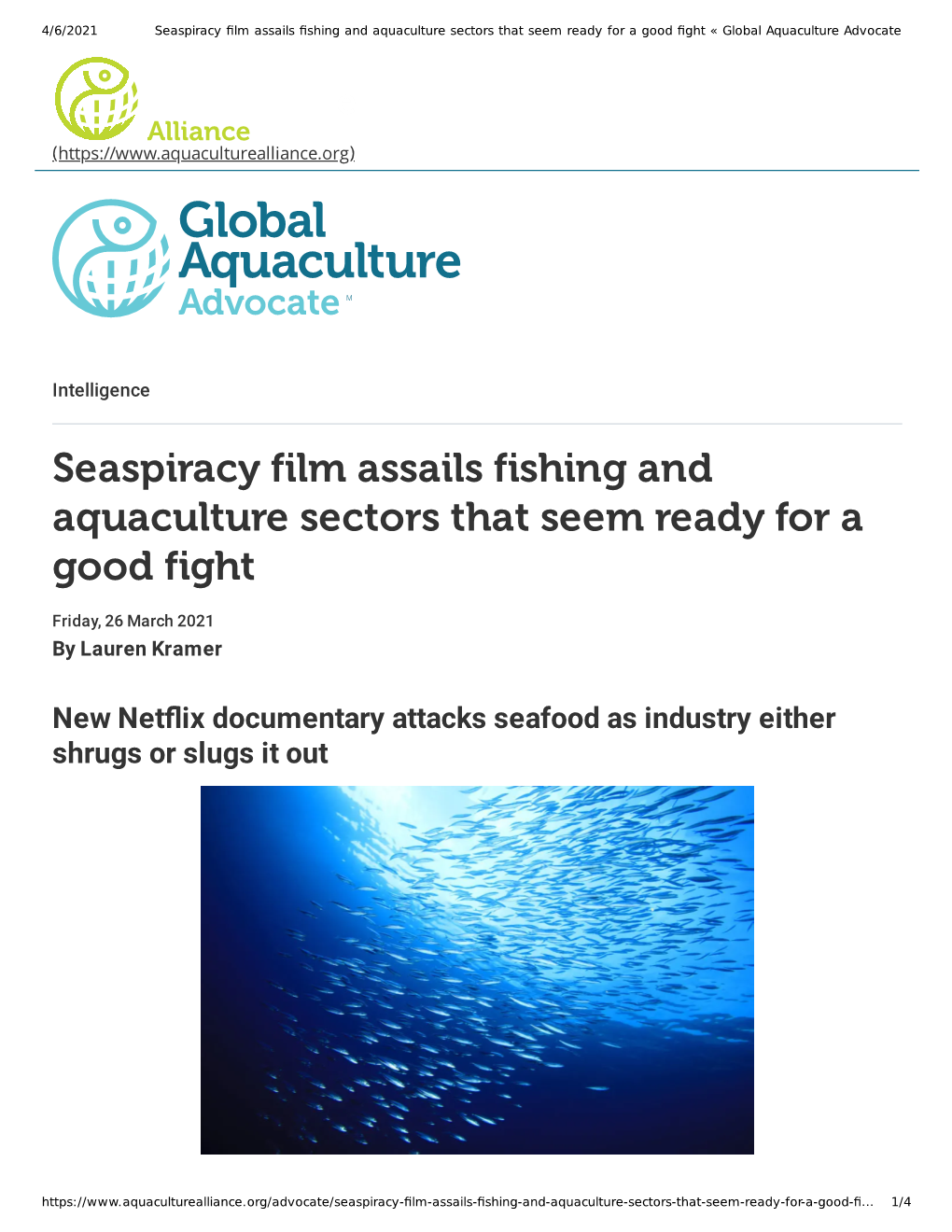 Seaspiracy Film Assails Fishing and Aquaculture Sectors That Seem Ready for a Good Fight