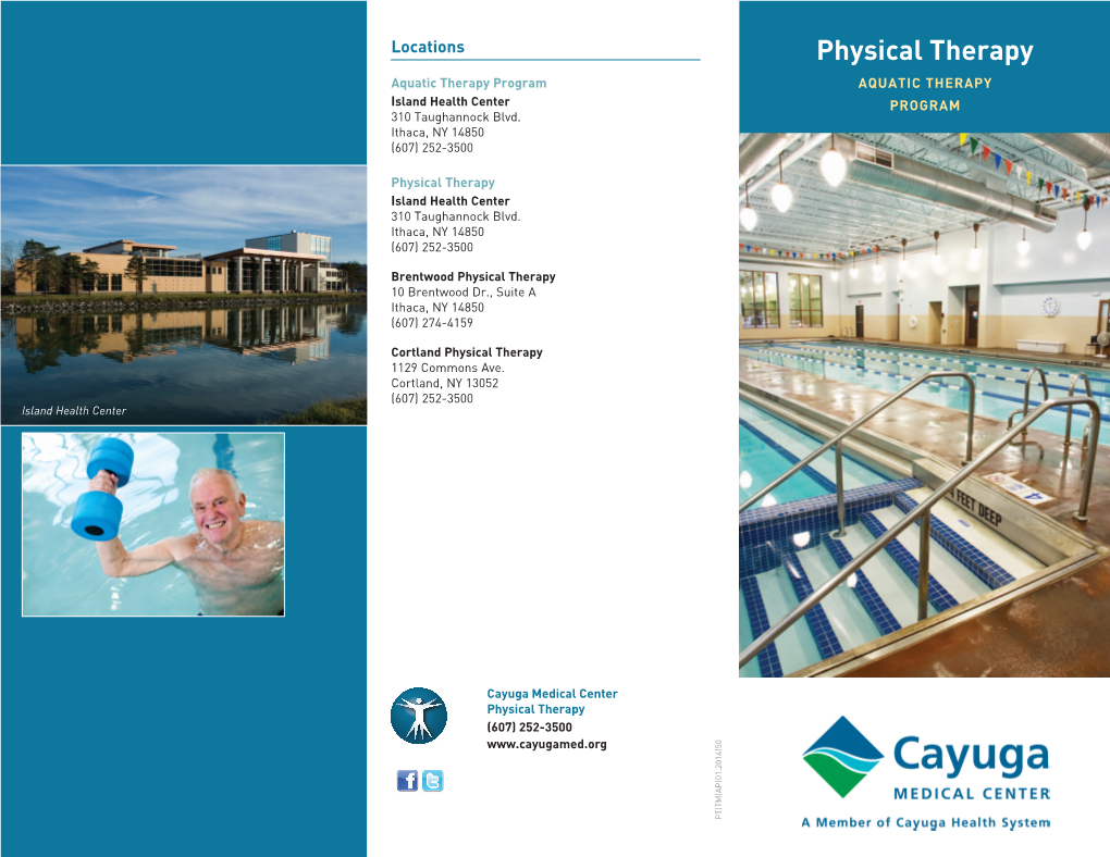 Physical Therapy Aquatic Therapy Program Aquatic Therapy Island Health Center Program 310 Taughannock Blvd