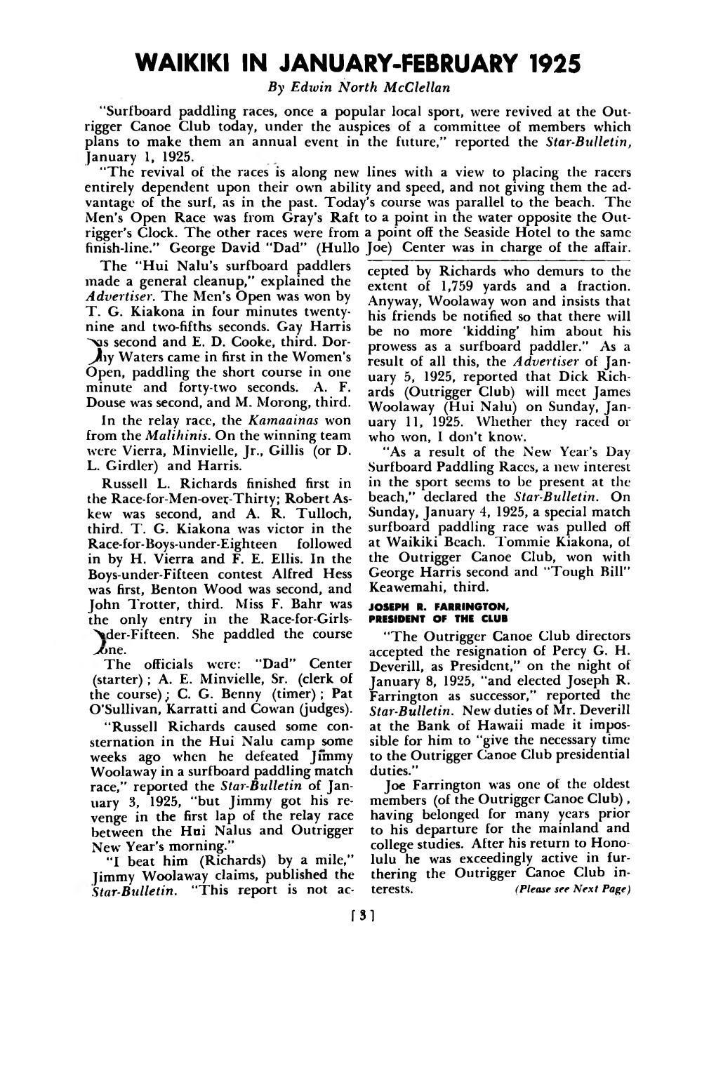 1951-01 Waikiki in January-February 1925