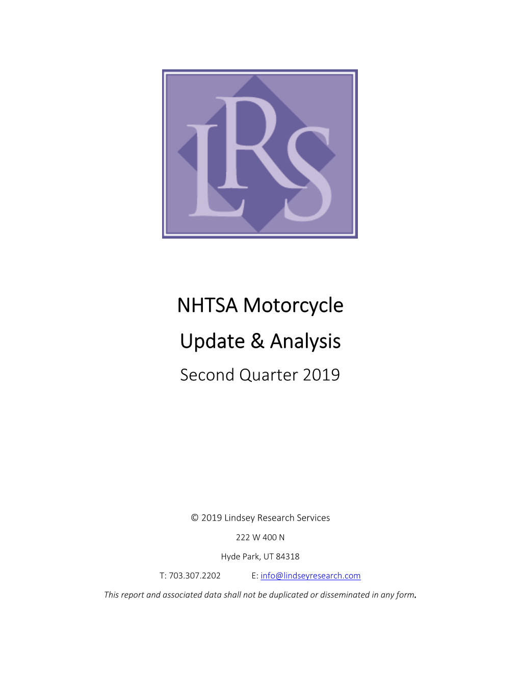 NHTSA Motorcycle Update & Analysis