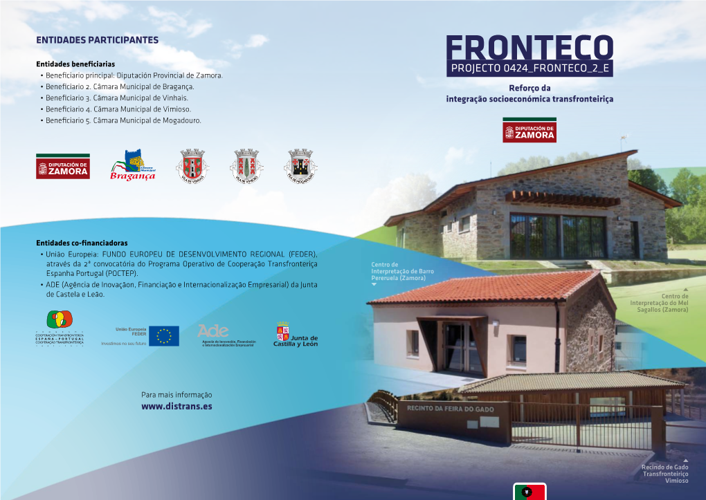 PROJECTO 0424 FRONTECO 2 E • Beneﬁciario Principal: Diputación Provincial De Zamora