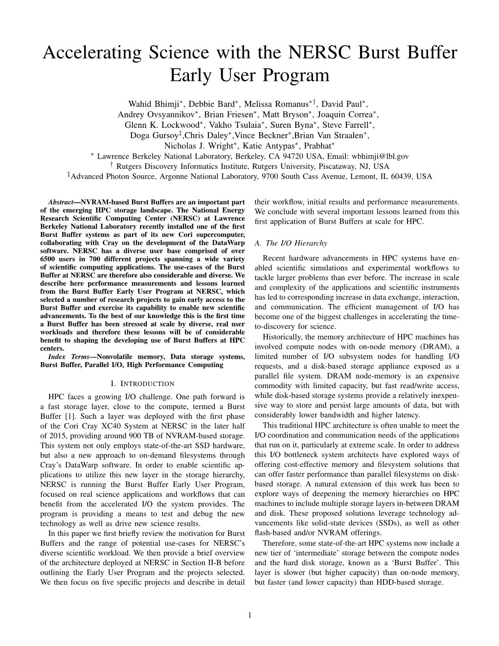 Accelerating Science with the NERSC Burst Buffer Early User Program