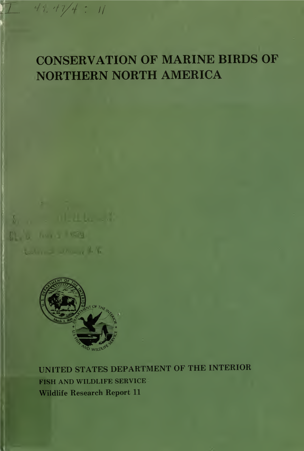 Conservation of Marine Birds of Northern North America : Papers