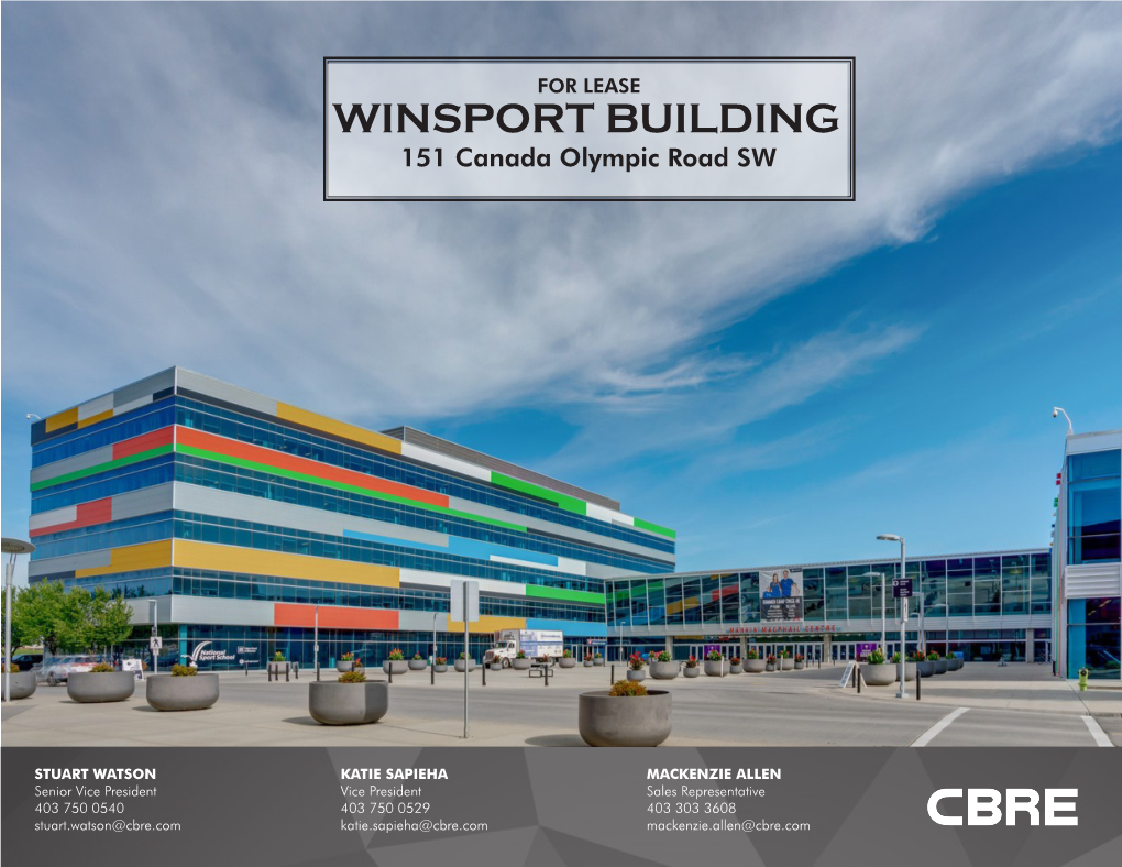 WINSPORT BUILDING 151 Canada Olympic Road SW